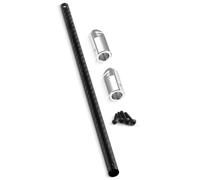 AXspeed Carbon Fiber Center Chassis Brace Upgrade 1/8 Center Brace Bar for ARRMA Vendetta Infraction 3S BLX(Black & Silver)