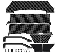 AXspeed Carbon Fiber Speed Aero Panel Kit Front Splitter Side Skirts Left Right Aero Panels for Arrma 1/8 Vendetta 3s BLX RC Car(Black)