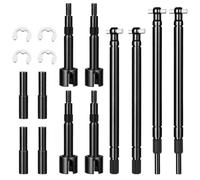 AXspeed Carbon Steel Front Rear CVD Driveshafts Axle Shafts for 1/10 Tamiya Clod Buster RC Truck