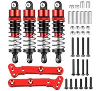 AXspeed Front Rear Shock Absorber Damper Kits for 1/10 RC Tamiya The Frog (Red)