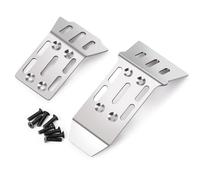AXspeed RC Front & Rear Skid Plates Stainless Steel Chassis Armor Axle Protector Guard for Arrma 1/18 Granite Grom RC Car
