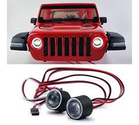 AXspeed RC Headlights LED Lamp for 1/10 Axial SCX10-III AXI03007 AXI03006 JT Gladiator JLU Wrangler Car