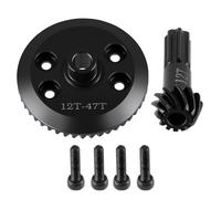 AXspeed Steel Front Differential Gear, 47T/12T Diff Gear Set for 1/16 TRX Mini Maxx RC Car Upgrade