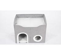 AXSvergvw Collapsible Cat House - 55x40x40cm Large Gray Foldable Cat Bed Cave, Portable Pet Tent with Removable Cushion, Washable Cat Hideaway for Indoor Cats, Kittens - Space-Saving Design