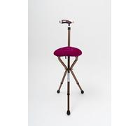 AXSvergvw Triangular Folding Cane Seat - 3-in-1 Portable Walking Stick with Built-in Stool, Lightweight Aluminum Frame, Adjustable Height, Compact Travel Chair for Elderly & Outdoor Use