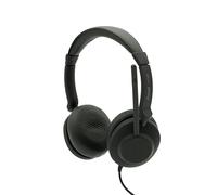 Axtel One UC Stereo Wired Headset - USB-A & USB-C - ENC Noise Cancelling Mic - Inline Controls - 40 mm Speakers - Plug & Play - MS Teams, Zoom - Made in The EU