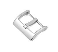 AXTGBHL 16mm 18mm 20mm 22mm 304L Stainless Steel Polishing Watch Buckle Leather Watch Strap Pin Clasp Accessories with Tool(Silver,16mm)