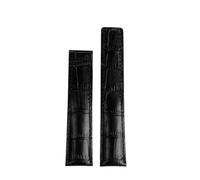 AXTGBHL 19mm 20mm 22mm leather Watch Strap Fit For tag heuer watchband men wristwatches band Accessories(Black no clasp,20mm)