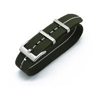 AXTGBHL 20mm 22mm Watch Strap Fit For Nato Elastic Nylon(Green White,20mm)