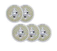 AXTGBHL 5pcs/lot LED Chip Fit For Lamp Bulb 5W 7W 9W 12W SMD 2835 Round Led Light PCB Board AC 220V-240V DIY Bulb Chip Lighting Spotlight(12W,220V_COLD WHITE)