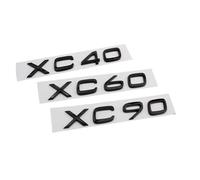 AXTGBHL Car ABS Rear Trunk Chrome Letters Word Logo Badge Emblem Decals Sticker Fit For Volvo XC40 XC60 XC90 XC30 XC50 XC70 XC80 Accessories(Gloss black,XC60)
