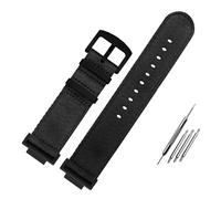 AXTGBHL Fit For Casio Fit For G-SHOCK GA110/100/120 GM/GA2100 Modified men‘s Nylon canvas strap Fit For DW-5600 GW-B5600 GW-M5610 sports Watch band 16mm(2 black bucke)