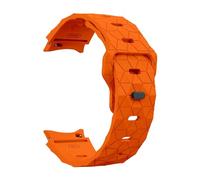 AXTGBHL Silicone Strap Fit For Samsung Galaxy Watch 4/5/6 40mm 44mm Football Pattern Bracelet Watch 6 Classic 47mm 43mm/4 Classic 5Pro 45mm(Orange,Watch 6 Classic)
