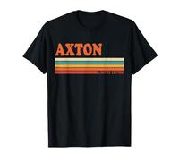 Axton Retro Personalized First Name Vintage Stripes T-Shirt