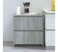 axton wooden storage cabinet with 4 doors in grey sonoma