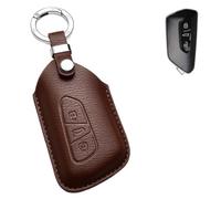 Axtrulix Key Fob Cover for Volkswagen,Premium Soft Leather Key Case Shell with Key Ring for VW Golf 8 MK8 ID.4 ID.6, for Skoda Octavia A8, for Seat Leon FR MK4, Cupra (COFFEE)