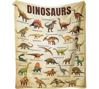 AXULUXAL Dinosaur Blanket for Kids, Educational Gifts for Dinosaur Lovers Children Boy Girl, Jurassic World Dinosaurs Throw Blanket Ultra-Soft Skin-Friendly for Sofa Bed Home Dino Room Decor 50 * 60in