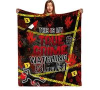 AXULUXAL True Crime Gifts, True Crime Throw Blanket Gifts for Women/Men, Serial Killer, True Detective, Crime Scene Lovers Gift 60"x50"