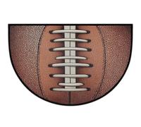 Axurera Half Round Area Rug,American Football Texture Washable Semi Circle Front Door Mat for Indoor Entrance Bathroom Bedroom,Non-Slip Doormat,36x24IN