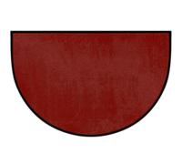 Axurera Half Round Area Rug,Burgundy Red Solid Color Washable Semi Circle Front Door Mat for Indoor Entrance Bathroom Bedroom,Non-Slip Doormat,36x24IN
