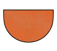Axurera Half Round Area Rug,Orange Solid Color Washable Semi Circle Front Door Mat for Indoor Entrance Bathroom Bedroom,Non-Slip Doormat,36x24IN