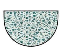 Axurera Half Round Area Rug,St.patrick's Day Lucky Clover Leaves Washable Semi Circle Front Door Mat for Indoor Entrance Bathroom Bedroom,Non-Slip Doormat,36x24IN