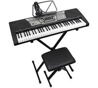 Axus AXP10 61-Key Portable Electronic Keyboard Piano Bundle for Beginners and Kids with Stand, Stool, Headphones, 6 Months FREE Lessons, Power Supply and Music Rest