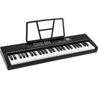 Axus Axus 54-Key Portable Keyboard Piano & Microphone - Silver & Black, Black,Silver/Grey
