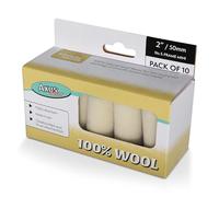 Axus Decor 100% Wool Roller (Blonde Series) Paint Roller Sleeve for Painting, Mini Sleeves, for Smooth Wood & Metal Surface, Compatible with Standard Mini Handles - 2"/50mm,10Pk