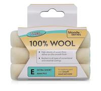 Axus Decor 100% Wool Roller (Blonde Series) Paint Roller Sleeve, Mini Sleeve for Smooth Wood & Metal Surface, Compatible with Standard (6mm Rod) Mini Handles, 4 Inch/100mm 3 Pack