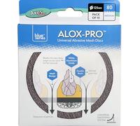Axus Decor 80 Grit Alox-Pro Universal Abrasive Mesh Sander Discs, Hook & Loop Round Orbital Pads, Ideal for Wood, Walls, Metal, Plastic, Pack of 10, 125 mm