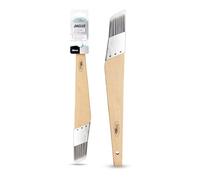 Axus Decor Angled Fitch Paint Brush (Grey Series) - 38mm - For All Paints, Filaments, For Detailed Work & Touching Up, Comfortable Handle, Rust-Resistant Stainless Steel, Grey