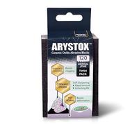 Axus Decor Arystox Ceramic Blocks (Onyx Series) Sanding Block, Oxide Abrasive Block, Non-Stick Stearate Coating & High-Density Foam, Ideal For Wood, Plaster, Metals, Plastic, and Glass (120Grit, 2Pk)