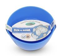 Axus Decor Flex-e-Bowl (Blue Series): Flexible Silicone Bowl, 1200ml - Filler Mixing Bowl with Measuring Markers, Flat Base & Reusable - Extra-Large 180mm Base Diameter for Filler or Adhesive, Blue