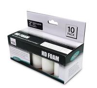 Axus Decor Hd Foam Mini Roller Sleeve 2 Inch/50mm (White Series),Pack of 10, Ultra High Density, Use with Oil Based Paints & Varnishes, for Detailed Finishing Work Around Cutouts, Fits Mini Handles.