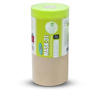 Axus Decor Mask-31 Pre-taped Protective Paper, Masking Paper For Spraying, Eco-Friendly Material and Residue Free Removal, Ideal for Painting Projects & Automotive, 30cm x 25m