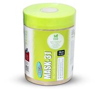Axus Decor Mask-31 Pre-taped Protective Paper Masking Paper For Spraying, Eco-Friendly Material and Residue Free Removal, Ideal for Painting Projects & Automotive, 18cm x 25m