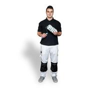 Axus Decor Men's Painter's Trousers - Triple Stitched, White Decorators Cargo Trousers - Shrink Resistant & Comfortable Fabric, Multiple Pockets - Ideal for Painter & Other Workwear (34" / 86cm)