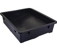 Axus Decor Paint Roller Tray(Blue series) - Plastic Paint Tray, Roll Off Grids, Hanging Hook & Reusable - Fits Roller Sleeves Upto 15 Inch - For Professional Painter's & DIY Enthusiasts, Black