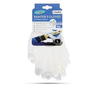 Axus Decor Painter's Gloves (Blue Series)- Large, Pack of 3, Working Gloves With PU Coated on Palm and Fingers, Lightweight & Breathable Decorating Gloves for Painting, Decorating Tasks and Duty Work
