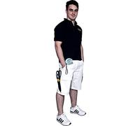 Axus Decor Painter's Shorts - 38 Inch, Mens White Cargo Shorts with Triple Stitched Shrink Resistant & Comfortable Fabric, Multiple Pockets - Ideal for Painter & Other Workwear