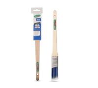 Axus Decor Precision Angled Paint Brush (Blue Color) - 1"/25mm - Synthetic Filaments, Angled for cutting in with emulsion, Hardwood Handles, Rust-Resistant Stainless Steel