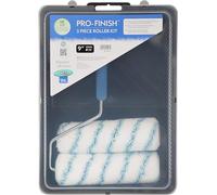 Axus Decor Pro-Finish 4PC Roller Kit (Blue Series) Paint Tray and Roller Paint Roller Roller Tray & Frame, Painting Tools for Professional & DIY Projects, Sleeve Core Diameter, 9"/230mm,44mm