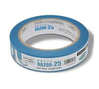 Axus Decor Razor-25 Low Tack Masking Tape - 24mm x 40m - Low Tack Tape For Recently Painted Surfaces, Residue Free Removal, For Painting Decoration & DIY Projects, Blue