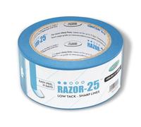 Axus Decor Razor-25 Low Tack Masking Tape - 48mm x 40m - Low Tack Tape For Recently Painted Surfaces, Residue Free Removal, For Painting Decoration & DIY Projects, Blue