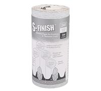Axus Decor S-Finish Finishing & Between Coats Abrasive Paper (Grey Series) Non-Stick & Long Lasting, Suitable for Light Metal Polishing and Professional Painter's & DIY Projects, 5m x 115mm, 240 grit