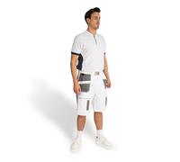 Axus Decor S-Tex Painter's Shorts - White Cargo Shorts, Triple Stitched, Shrink Resistant & Reflective Material for Visibility, Multiple Pockets - Ideal for Painter & Other Workwear (44 Inch / 112cm)