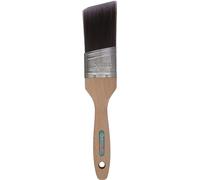 Axus Decor Silk Cutter Brush (Mink Series) Angled For Cutting In Walls, Ceilings & Woodwork Edges, Smooth, Slightly Oval-Shaped Brush, Beech Wood Handles, Anti-Rust Stainless Steel -2"/50mm