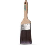 Axus Decor Silk Touch Brush (Mink Series) for All Paints & Varnishes, Ceilings & Woodwork Edges, Smooth, Slightly Oval-Shaped Brush, Beech Wood Handles, Anti-Rust Stainless Steel - 3"/75mm