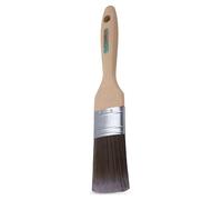 Axus Decor Silk Touch Paint Brush (Mink Color) - Angled For Cutting In Walls, Ceilings & Woodwork Edges, Smooth, Slightly Oval-Shaped Brush, Beech Wood Handles, Anti-Rust Stainless Steel - 2"/50mm